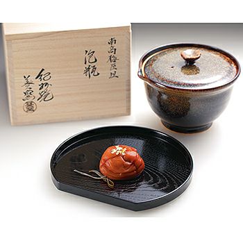 十年熟成】梅干し福茶 木箱（陶器入り） | てらがき農園